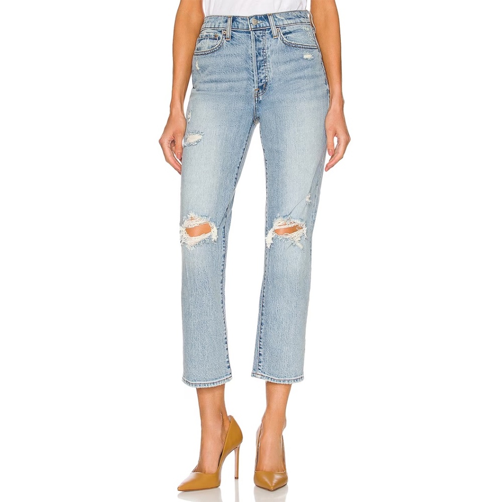 Charlie High Rise Straight Leg in Bali Distressed